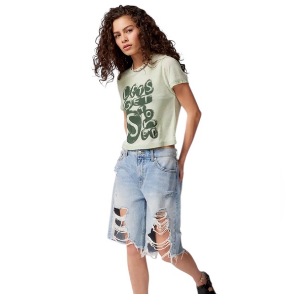 Urban Outfitters Lets Get Stoned Baby T Shirt Green Size XL - Picture 11 of 11